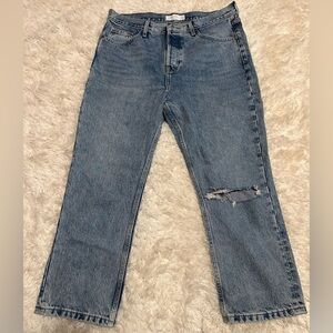 TOPSHOP Women’s Size 32 Light Wash Denim Blue Jeans EUC**